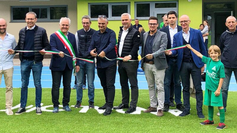 Rifacimento campo da calcio di Andalo con nuovo campetto in erba artificiale